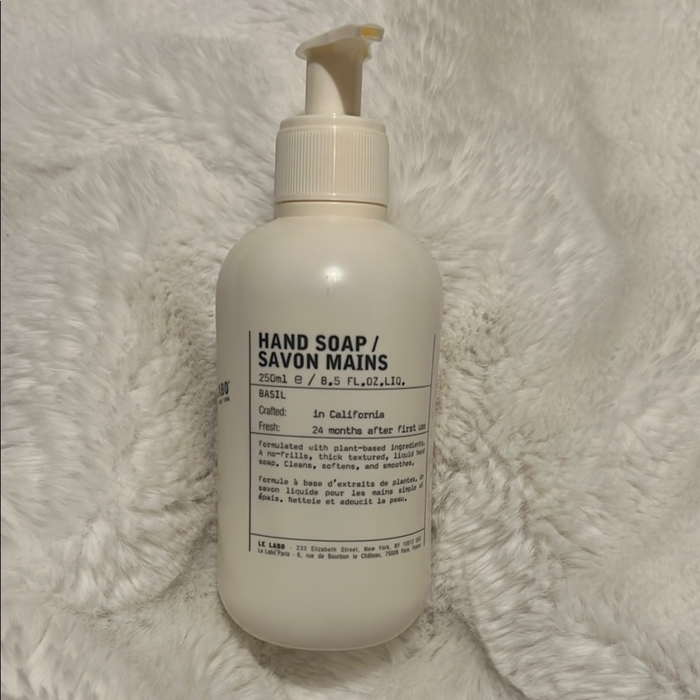 Le Labo hand soap nwob 8.5oz/250ml BASIL